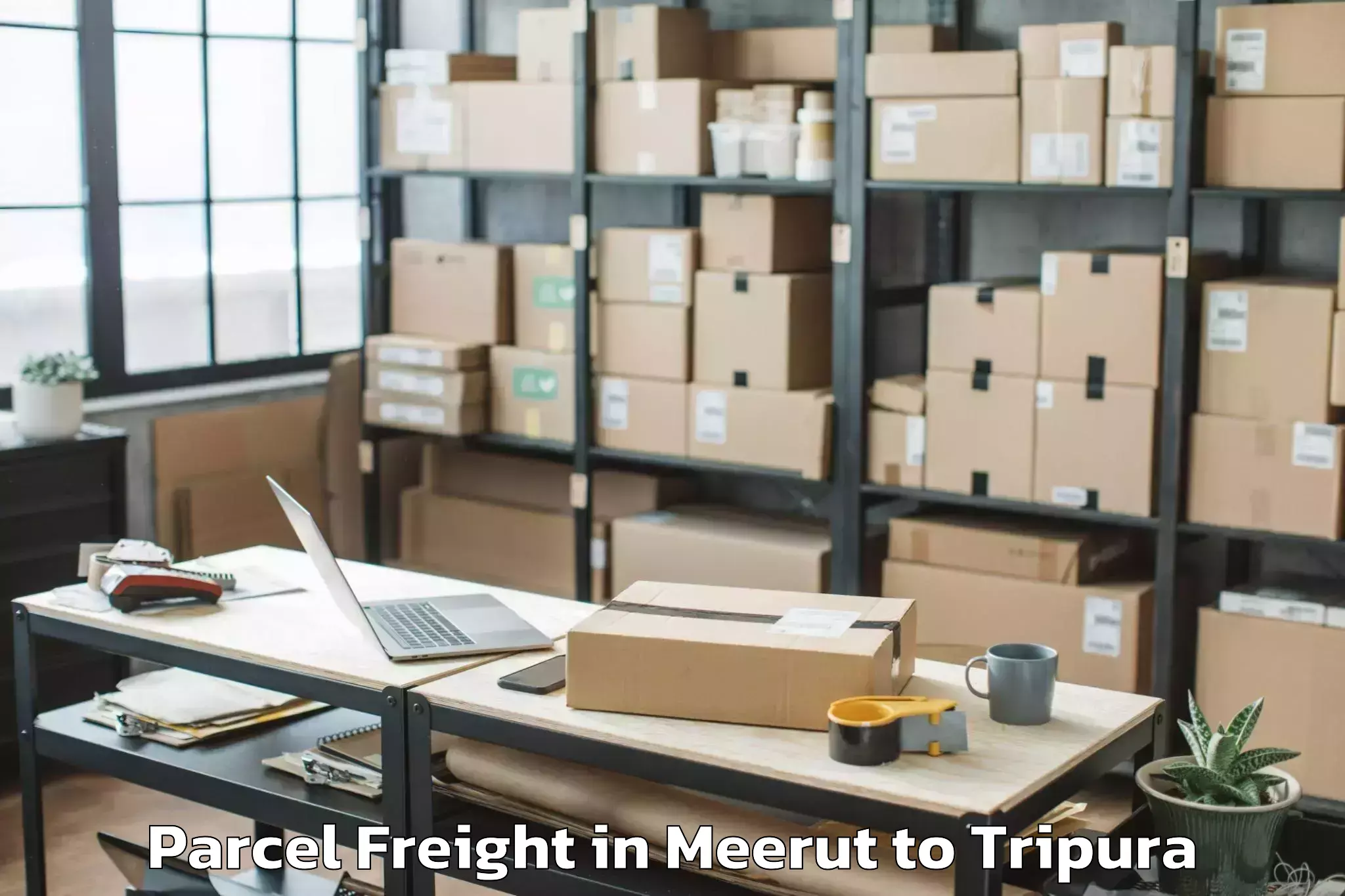 Get Meerut to Khowai Parcel Freight